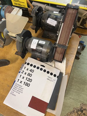 Lot 179 - A Performance Power dual bench grinder, along...