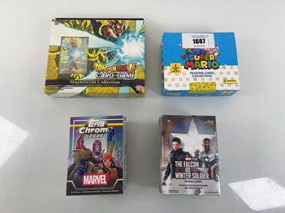 Lot 1687 - (4) Panini Super Mario Trading Card Collection...