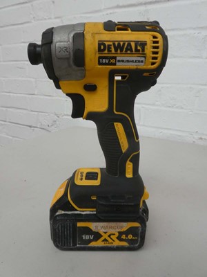 Lot A DeWalt DCF887 18v XR brushless impact driver...