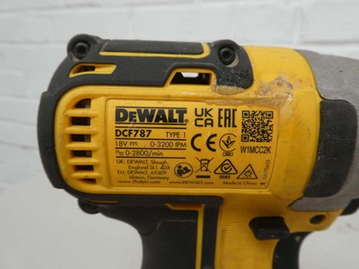 Lot A DeWalt DCF887 18v XR brushless impact driver...