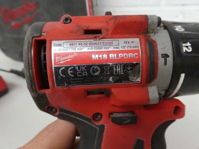 Lot A cased Milwawkee M18 BLCPP2A-502C 18v two...
