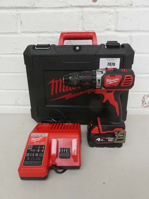 Lot A Cased Milwaukee M18 BPDN-402C 18V RedLithium...