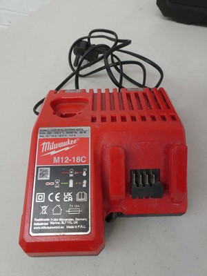 Lot A Cased Milwaukee M18 BPDN-402C 18V RedLithium...