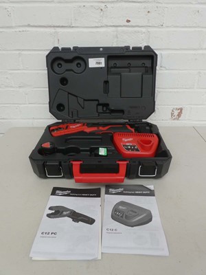 Lot A Cased Milwaukee C12PC-201C 12V RedLithium...