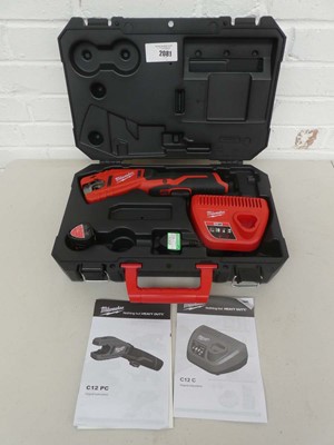 Lot A Cased Milwaukee C12PC-201C 12V RedLithium...