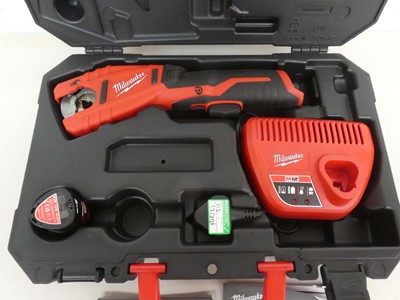 Lot A Cased Milwaukee C12PC-201C 12V RedLithium...