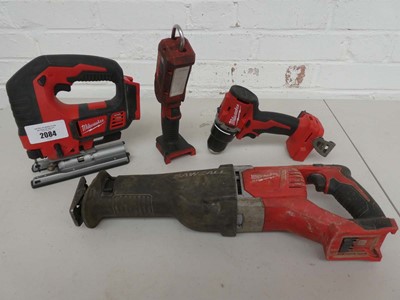Lot A Milwaukee four piece 18v cordless tool set...