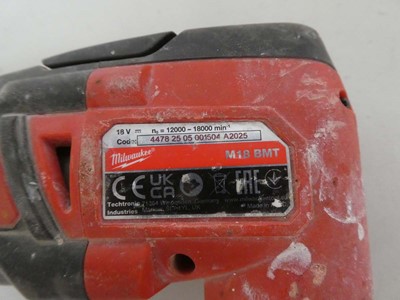Lot A Milwaukee fuel 9M12 FCOT) 18v cordless cut...