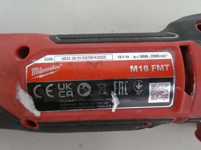 Lot A Milwaukee fuel 9M12 FCOT) 18v cordless cut...