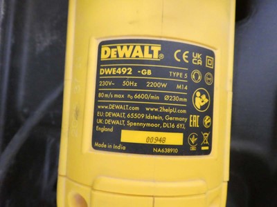Lot Cased DeWalt DWE492-JB type 5 240V Angle Grinder