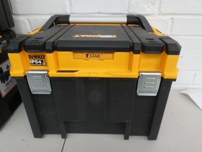 Lot 3x DeWalt T-Stak compatible hard-shell tool cases