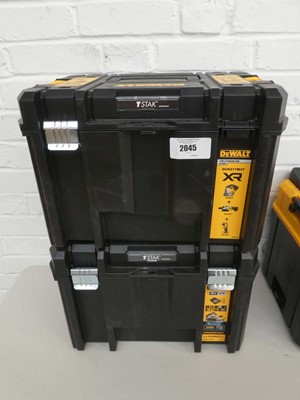 Lot 3x DeWalt T-Stak compatible hard-shell tool cases