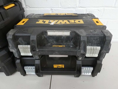 Lot 5x DeWalt hard-shell tool cases, including 3x...