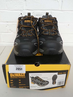 Lot Boxed pair of DeWalt Durrant black steel toe...