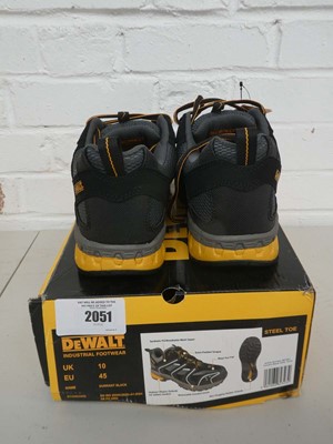 Lot Boxed pair of DeWalt Durrant black steel toe...