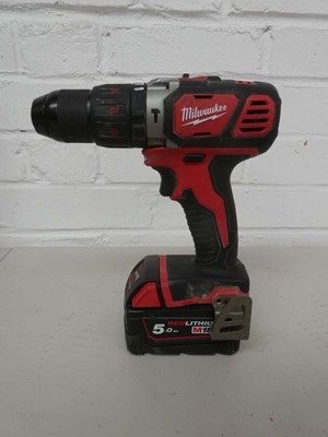 Lot Cased Milwawkee M18 BPP2Q 18V Cordless Drill...