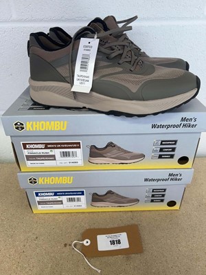Lot x2 boxed pairs of Khombu men's waterproof...