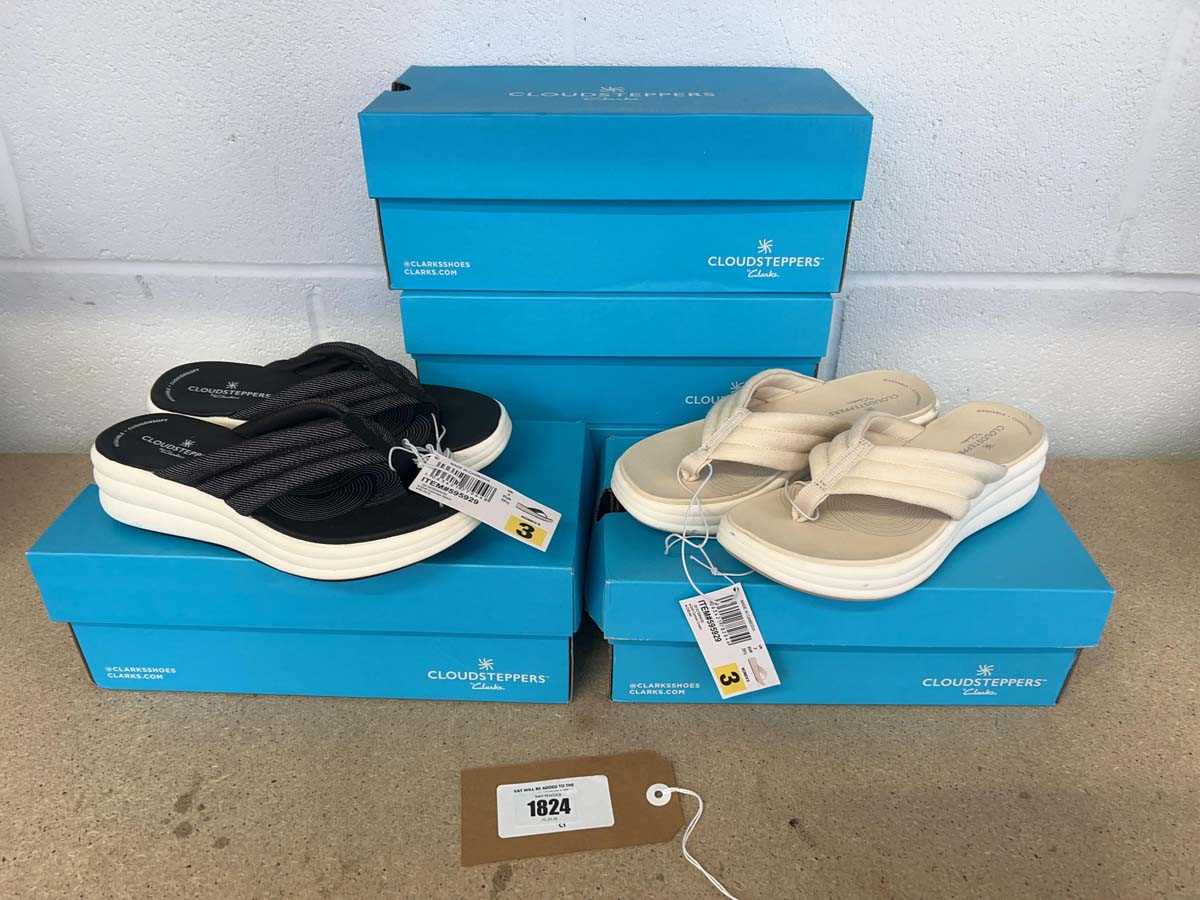Lot x5 boxed pairs of Cloudstepper by Clarks...