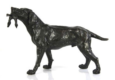 Lot 54 - A 20th century bronze figure modelled as a gun...