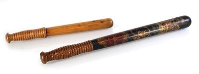 Lot 59 - A Victorian turned and polychrome truncheon...