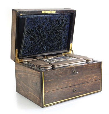 Lot 60 - A Victorian rosewood and brass mounted vanity...