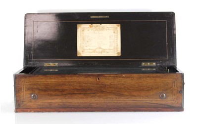 Lot 61 - A 19th century cylinder music box of imposing...