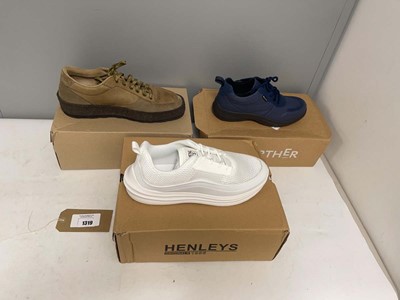 Lot 1319 - 3x Boxed pairs of trainers to include Hotter...