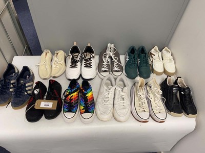 Lot 1333 - 11x Pairs of trainers to include Asics,...