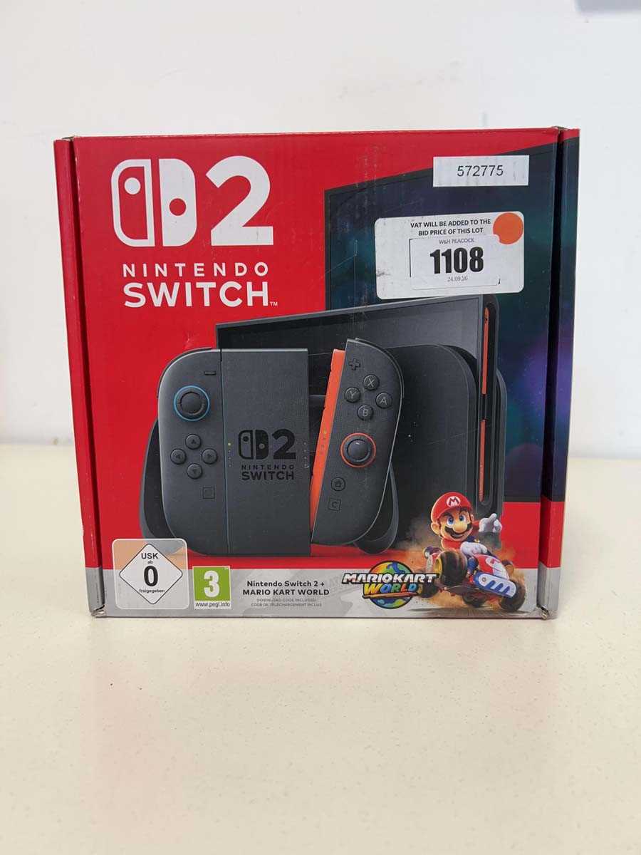 Lot Nintendo Switch 2 + Mario Kart World, boxed