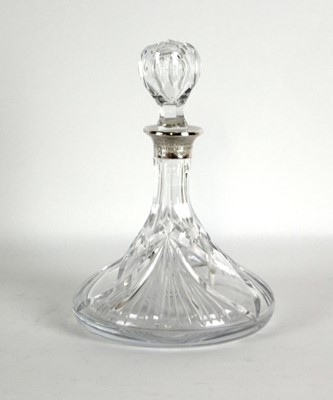Lot 244 - A silver-mounted ship's decanter, import marks,...