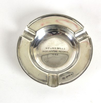 Lot 248 - A silver ashtray, Sheffield 1968, inscribed 'W....