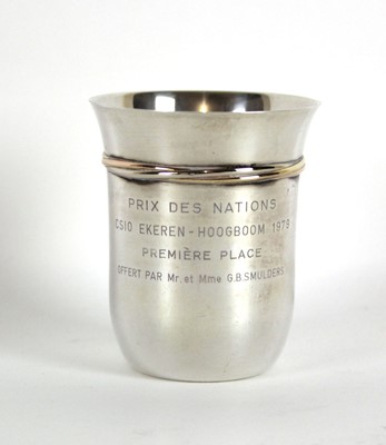 Lot 249 - A French Sterling-silver beaker by Cartier,...