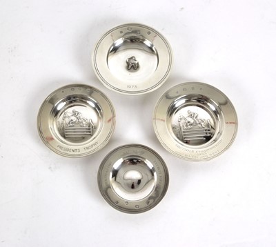 Lot 250 - A group of four 1970/80's silver trophy dishes,...