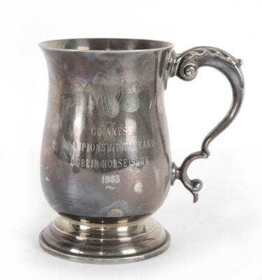 Lot 261 - An Irish silver tankard inscribed 'Guinness...