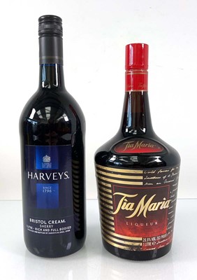 Lot 218 - 2 bottles, 1x Tia Maria Liqueur 26.5% 1 litre...