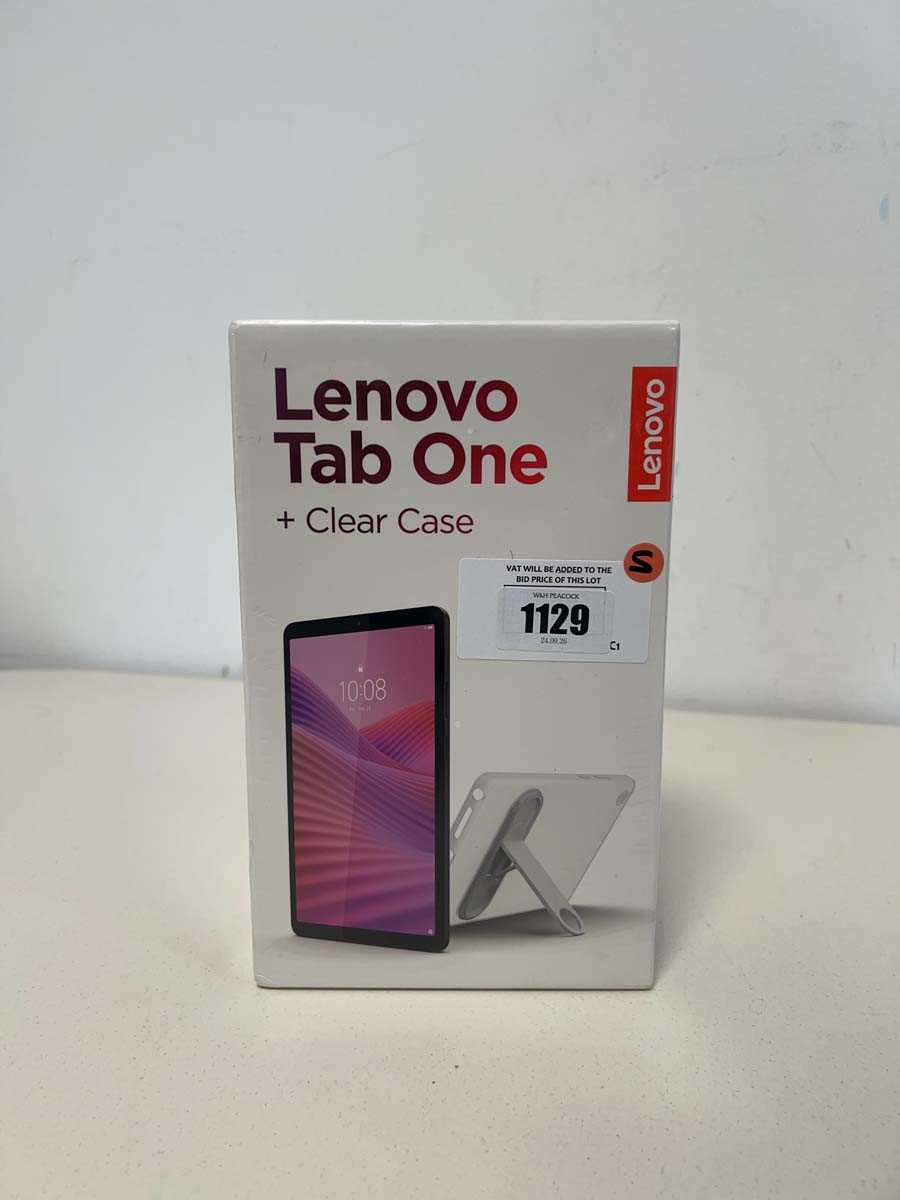 Lot Lenovo Tab One + Clear Case, Luna Grey, Model...