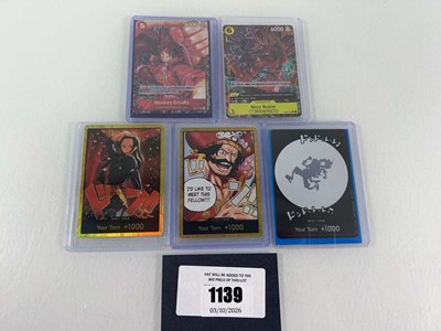Lot 1139 - (5) Top Loaded One Piece TCG: ST01-012...