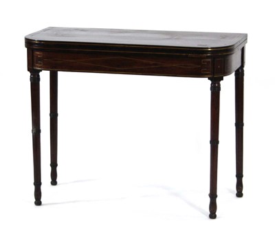 Lot 5 - A mid-19th century rosewood and brass inlaid...