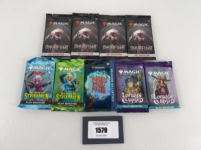 Lot 1579 - 9 Magic The Gathering Booster Packs from sets...