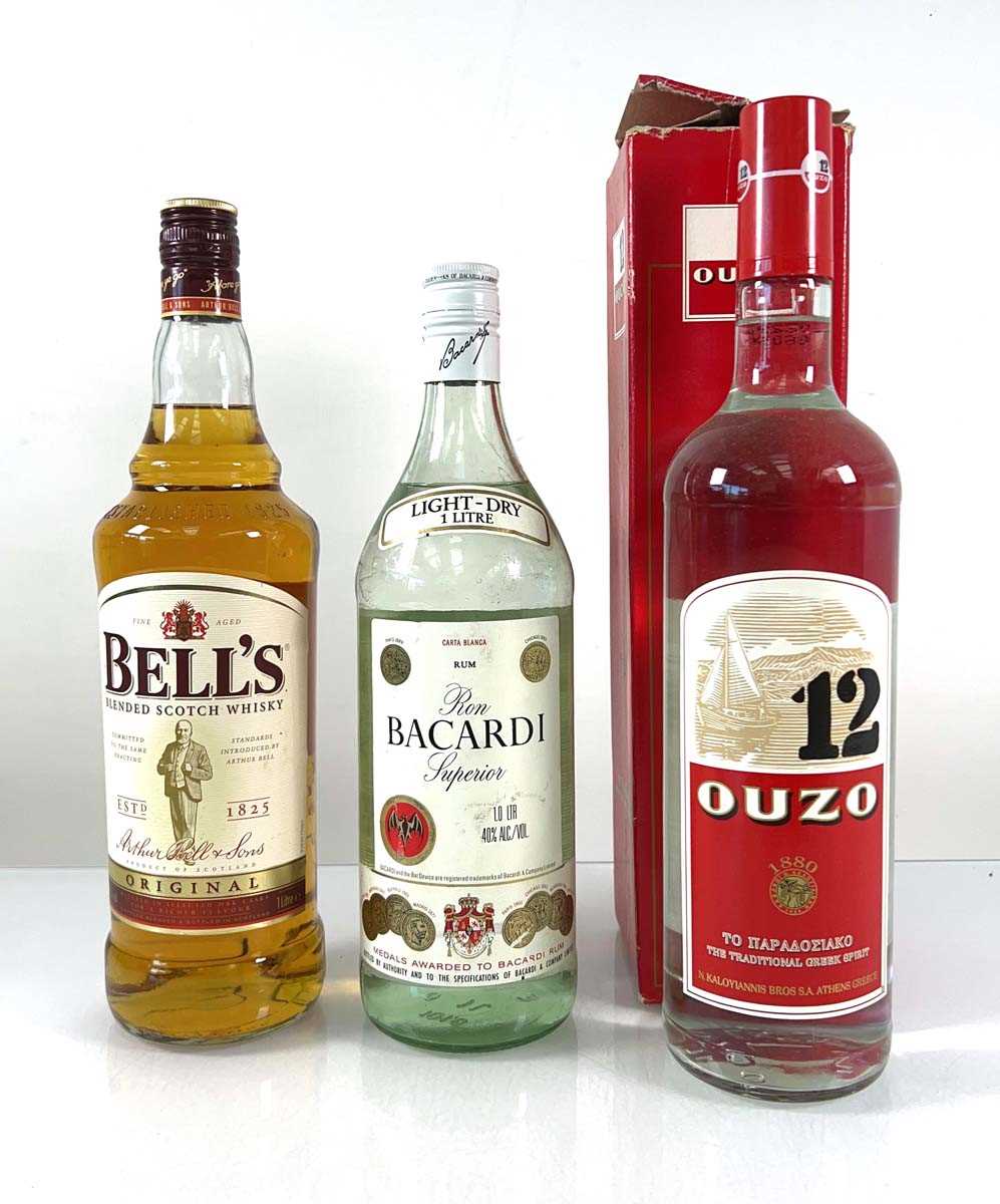 Lot 64 - 3 bottles, 1x Ron Bacardi Superior Carta...