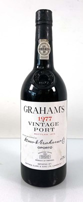 Lot 223 - A bottle of W&J Graham's 1977 Vintage Port...