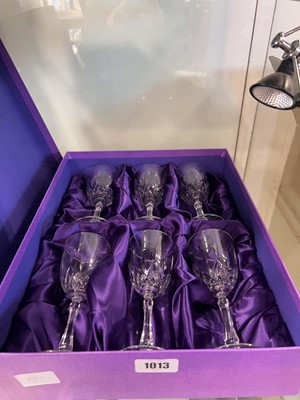 Lot 1013 - Boxed set of Royal Rock Crystal glasses