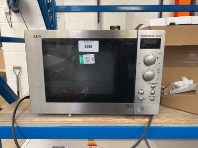 Lot 2010 - AEG digital microwave oven in black and silver...