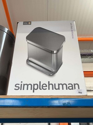 Lot 2012 - Simple Human 55L stainless steel pedal bin, boxed