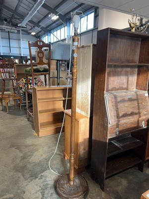 Lot 1050 - Turned wooden standard lamp base