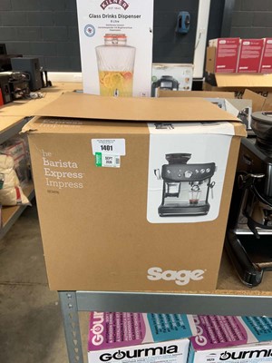 Lot 1401 - Sage Barista Express Impress coffee machine in...