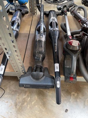 Lot 2031 - 2 Bosch Aflette cordless upright vacuum...