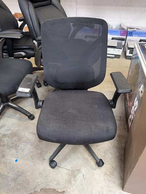Lot 2063 - 2 True Innovations mesh back twin arm office...