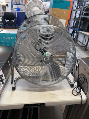 Lot 2075 - 2 chrome floor standing fans
