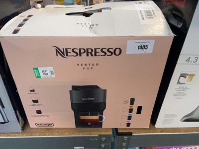 Lot 1405 - Boxed Nespresso Vertuo Pop coffee machine